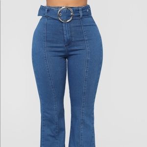 Fashion nova the tide is high flare jeans